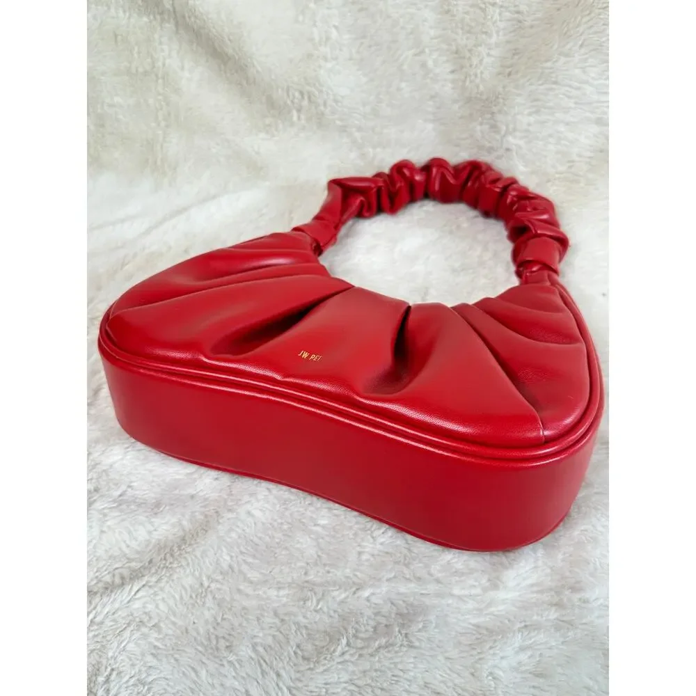 ANTHROPOLOGIE x JW PEI Gabbi Ruched Hobo Bag Poppy Red $119